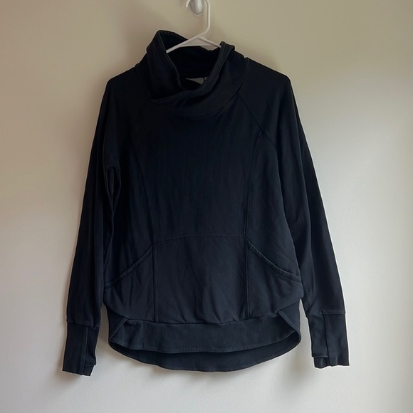 ATHLETA SWEATSHIRT TECHIE SWEAT TRACK YOGA MEDIUM (black) - Picture 3 of 6